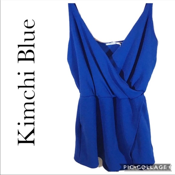 Kimchi Blue Pants - Kimchi Blue Urban Outfitters royal blue romper  S